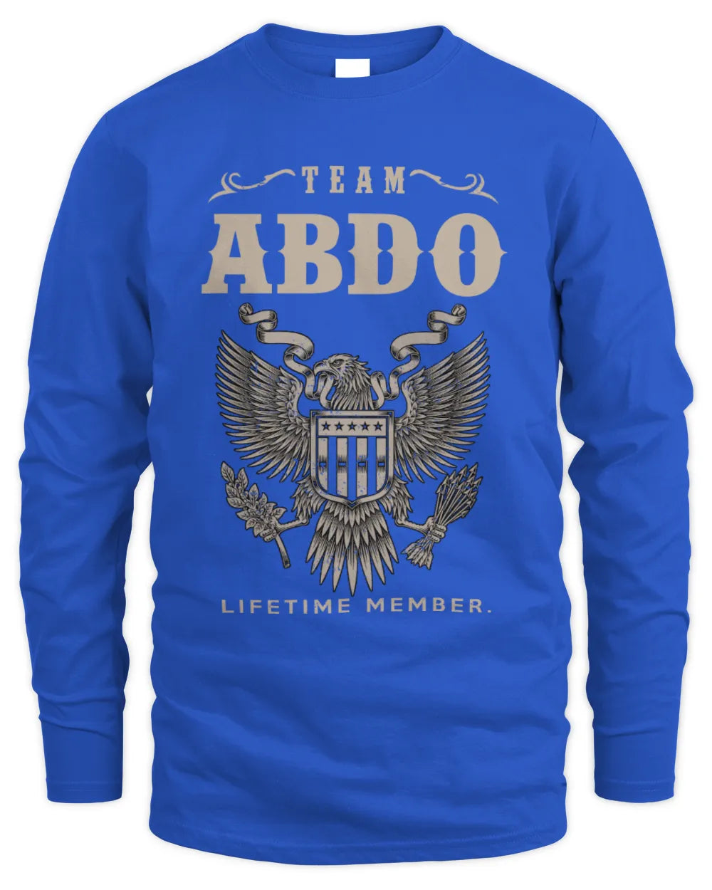 ABDO TP06-K82 – Personalized Classic Style Apparel “Team NAME Lifetime Member” - Men's Long Sleeved T-Shirt - Royal