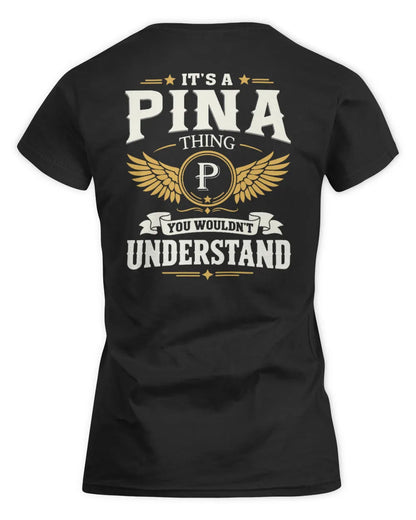 PINA KT06-M008 It’s a [NAME] Thing – You Wouldn’t Understand | Personalized Vintage T-Shirt - Women's Standard T-Shirt - Black