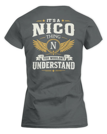 NICO KT06-M008 It’s a [NAME] Thing – You Wouldn’t Understand | Personalized Vintage T-Shirt - Women's Standard T-Shirt - Charcoal