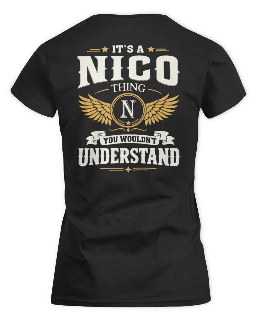 NICO KT06-M008 It’s a [NAME] Thing – You Wouldn’t Understand | Personalized Vintage T-Shirt - Women's Standard T-Shirt - Black