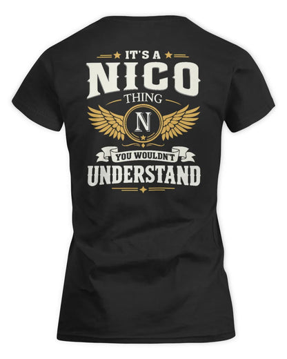 NICO KT06-M008 It’s a [NAME] Thing – You Wouldn’t Understand | Personalized Vintage T-Shirt - Women's Standard T-Shirt - Black