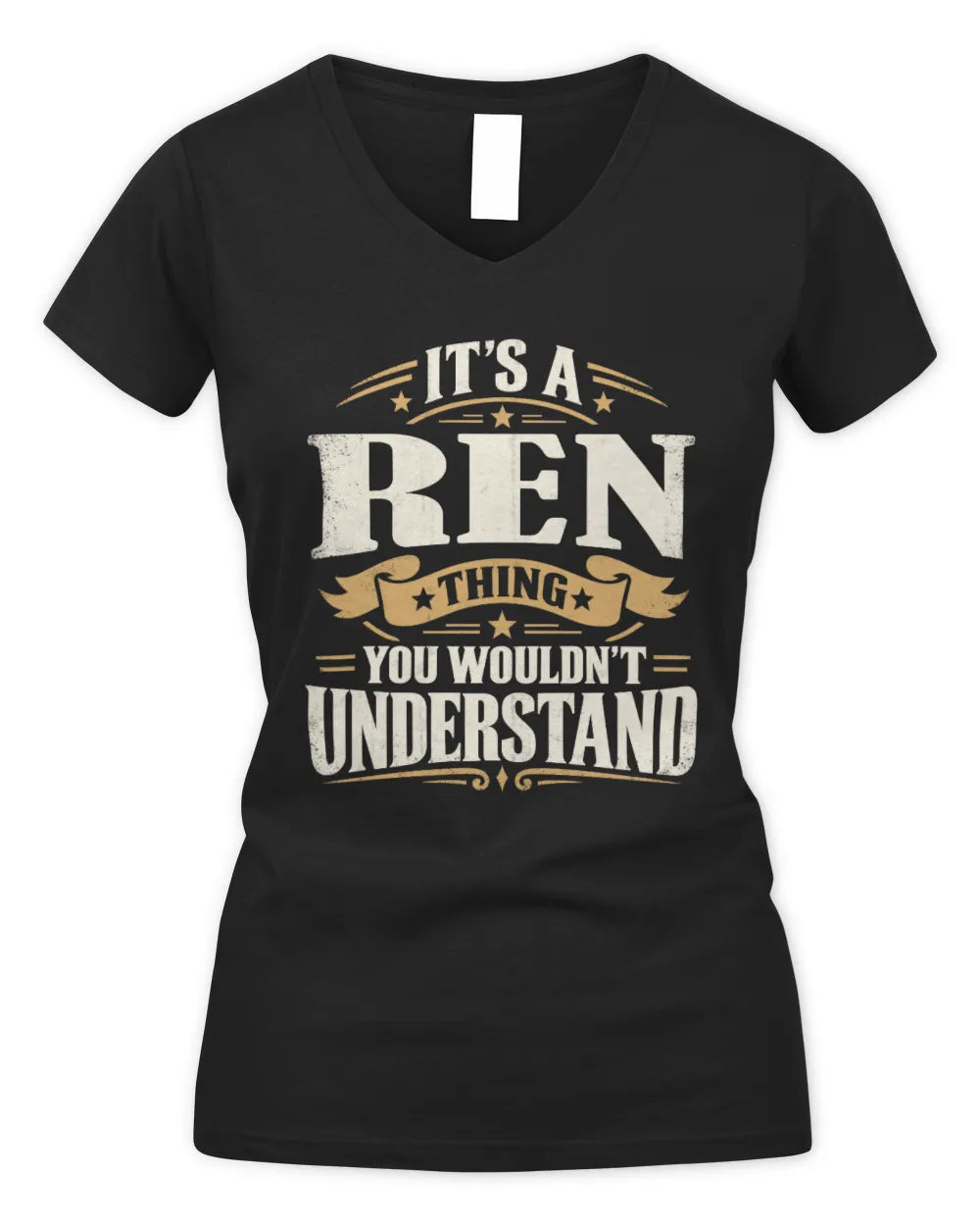 REN P08 TH51 - Personalized “It’s a/an [NAME] Thing – You Wouldn’t Understand” Shirt - Women's V-Neck T-Shirt - Black