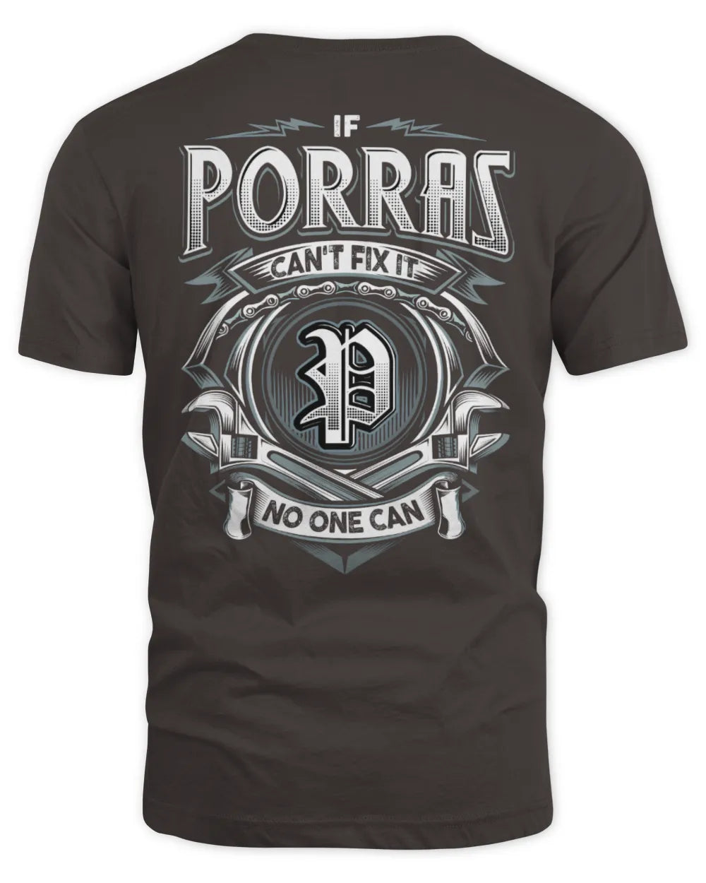 PORRAS AP81-K4-626 - Personalized Ahmed Quote Apparel “If Ahmed Can't Fix It, No One Can” - Unisex Standard T-Shirt - Dark Chocolate