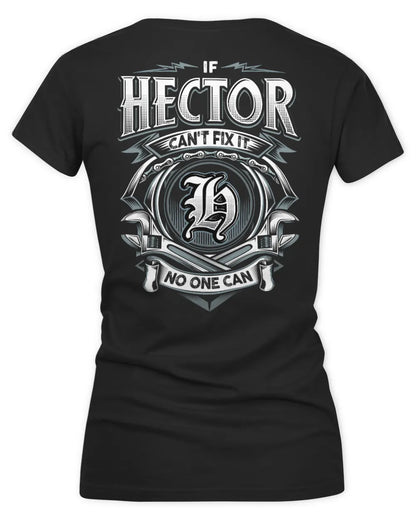 HECTOR AP81-K4-626 - Personalized Ahmed Quote Apparel “If Ahmed Can't Fix It, No One Can” - Women's V-Neck T-Shirt - Black