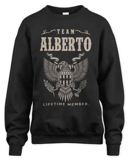 ALBERTO TP06-K82 – Personalized Classic Style Apparel “Team NAME Lifetime Member” - Unisex Sweatshirt - Black
