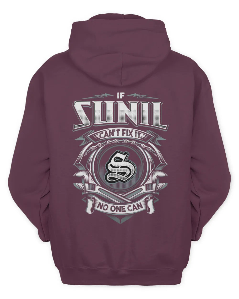 SUNIL AP81-K4-626 - Personalized Ahmed Quote Apparel “If Ahmed Can't Fix It, No One Can” - Unisex Hoodie - Maroon