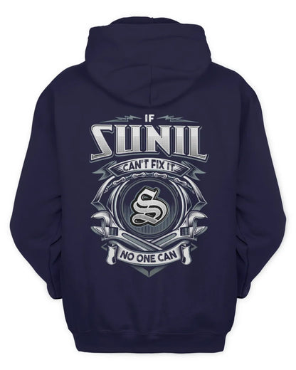 SUNIL AP81-K4-626 - Personalized Ahmed Quote Apparel “If Ahmed Can't Fix It, No One Can” - Unisex Hoodie - Navy