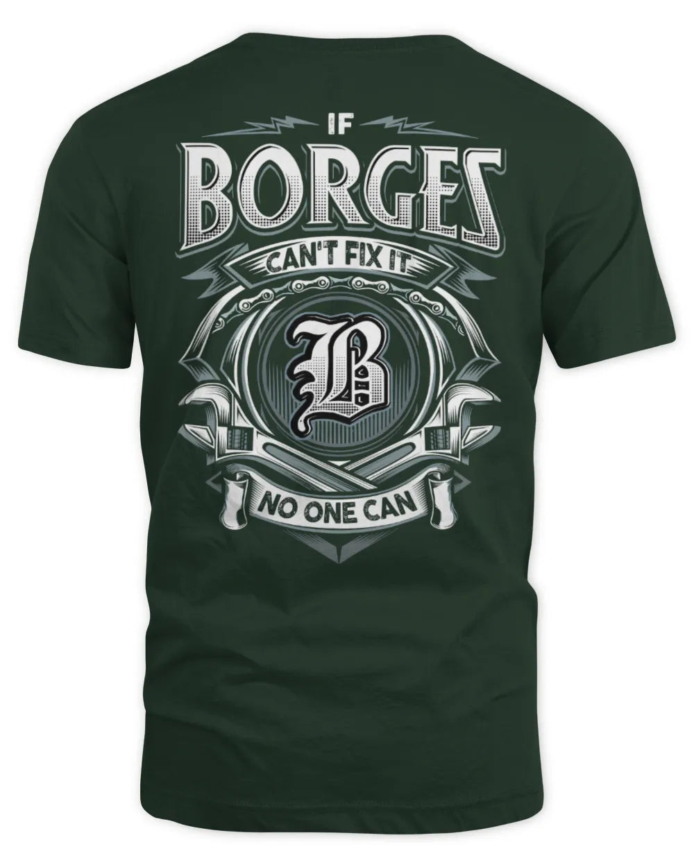 BORGES AP81-K4-626 - Personalized Ahmed Quote Apparel “If Ahmed Can't Fix It, No One Can” - Unisex Standard T-Shirt - Forest Green