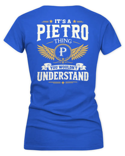 PIETRO KT06-M008 It’s a [NAME] Thing – You Wouldn’t Understand | Personalized Vintage T-Shirt - Women's V-Neck T-Shirt - Royal