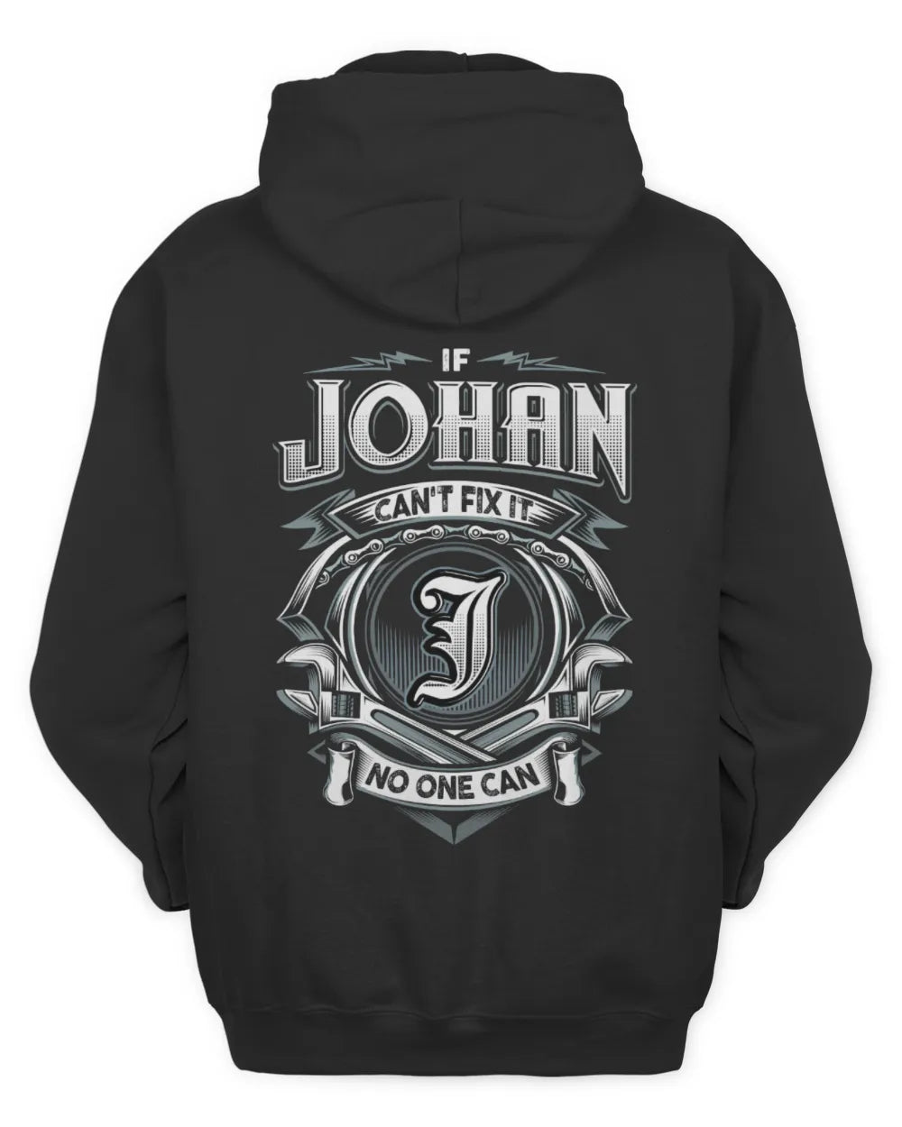 JOHAN AP81-K4-626 - Personalized Ahmed Quote Apparel “If Ahmed Can't Fix It, No One Can” - Unisex Hoodie - Black