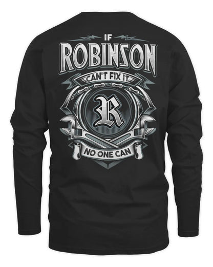 ROBINSON AP81-K4-626 - Personalized Ahmed Quote Apparel “If Ahmed Can't Fix It, No One Can” - Men's Long Sleeved T-Shirt - Black