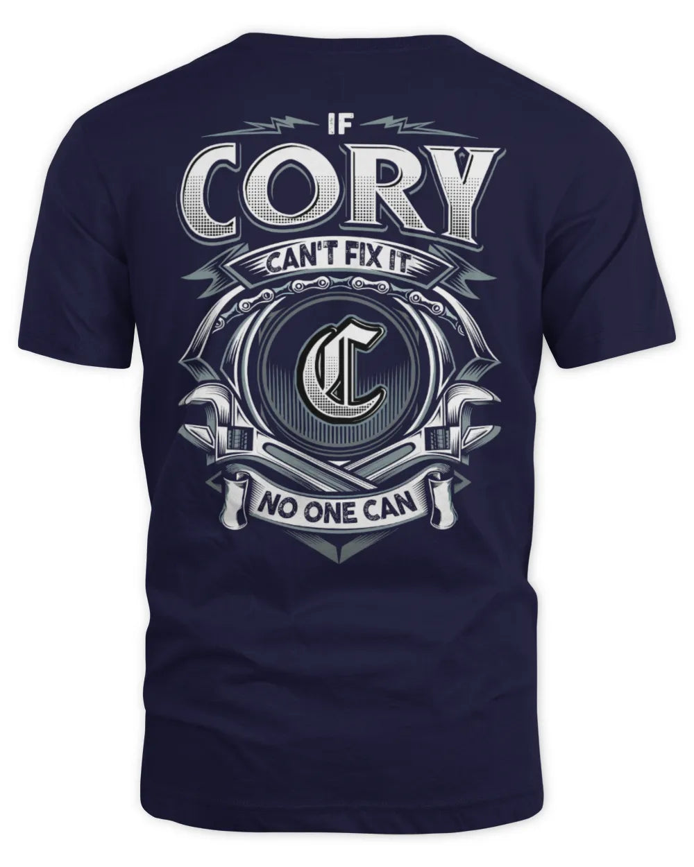 CORY AP81-K4-626 - Personalized Ahmed Quote Apparel “If Ahmed Can't Fix It, No One Can” - Unisex Standard T-Shirt - Navy