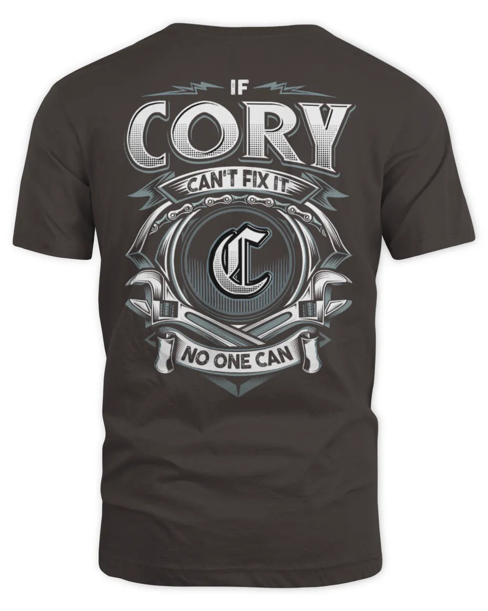 CORY AP81-K4-626 - Personalized Ahmed Quote Apparel “If Ahmed Can't Fix It, No One Can” - Unisex Standard T-Shirt - Dark Chocolate