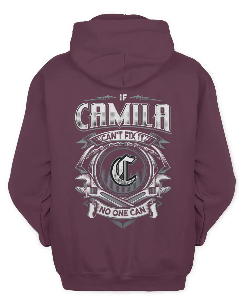 CAMILA AP81-K4-626 - Personalized Ahmed Quote Apparel “If Ahmed Can't Fix It, No One Can” - Unisex Hoodie - Maroon