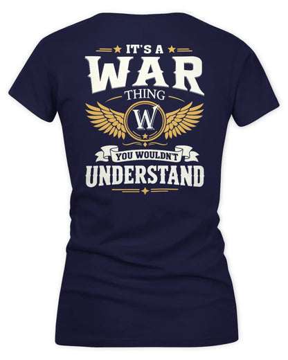 WAR KT06-M008 It’s a [NAME] Thing – You Wouldn’t Understand | Personalized Vintage T-Shirt - Women's V-Neck T-Shirt - Navy