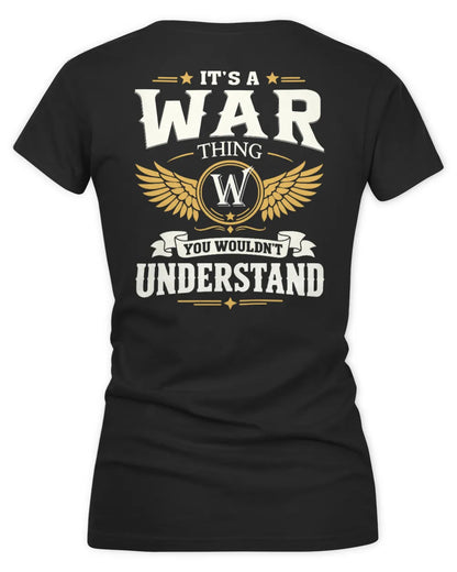 WAR KT06-M008 It’s a [NAME] Thing – You Wouldn’t Understand | Personalized Vintage T-Shirt - Women's V-Neck T-Shirt - Black