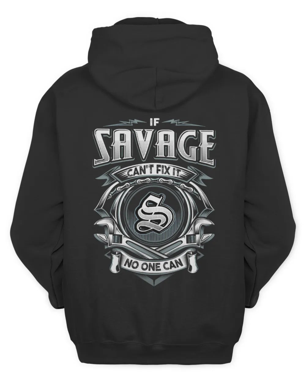 SAVAGE AP81-K4-626 - Personalized Ahmed Quote Apparel “If Ahmed Can't Fix It, No One Can” - Unisex Hoodie - Black