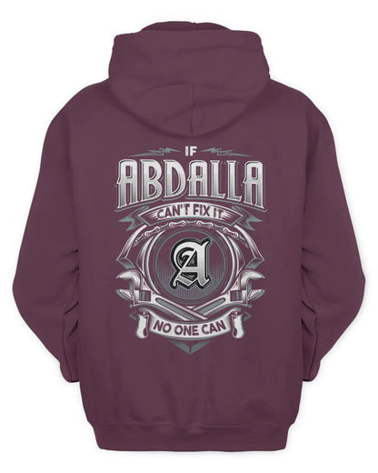 ABDALLA AP81-K4-626 - Personalized Ahmed Quote Apparel “If Ahmed Can't Fix It, No One Can” - Unisex Hoodie - Maroon