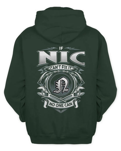 NIC AP81-K4-626 - Personalized Ahmed Quote Apparel “If Ahmed Can't Fix It, No One Can” - Unisex Hoodie - Forest Green