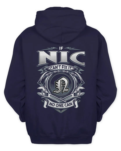 NIC AP81-K4-626 - Personalized Ahmed Quote Apparel “If Ahmed Can't Fix It, No One Can” - Unisex Hoodie - Navy