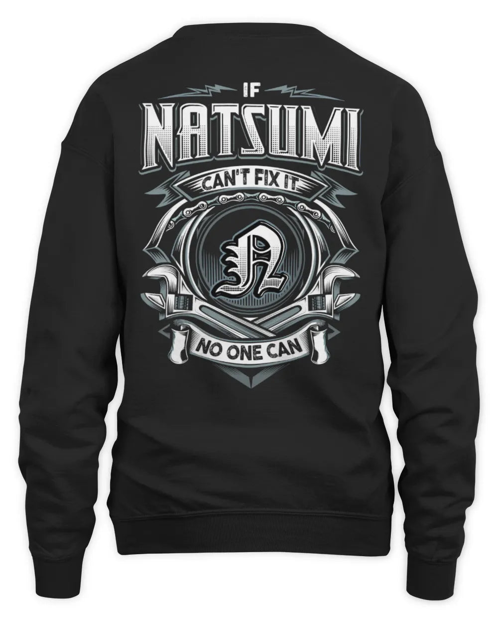 NATSUMI AP81-K4-626 - Personalized Ahmed Quote Apparel “If Ahmed Can't Fix It, No One Can” - Unisex Sweatshirt - Black