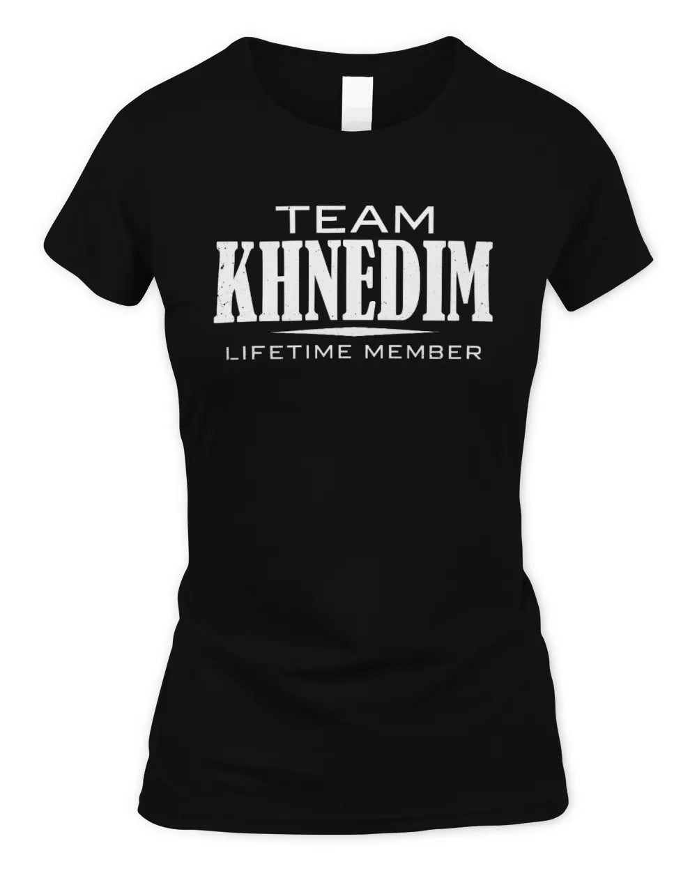 KHNEDIM BL62-K4-128 - Personalized “Team NAME Lifetime Member” - Women's Standard T-Shirt - Black
