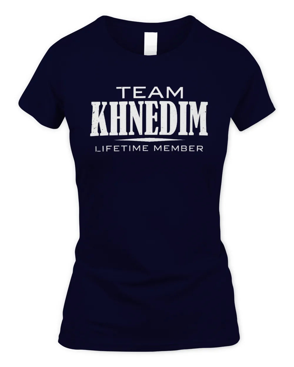 KHNEDIM BL62-K4-128 - Personalized “Team NAME Lifetime Member” - Women's Standard T-Shirt - Navy