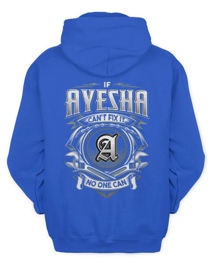 AYESHA AP81-K4-626 - Personalized Ahmed Quote Apparel “If Ahmed Can't Fix It, No One Can” - Unisex Hoodie - Royal