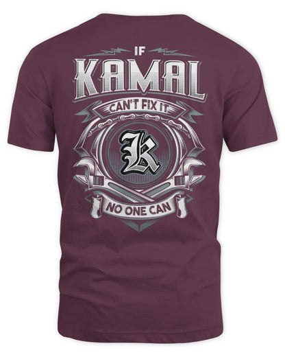 KAMAL AP81-K4-626 - Personalized Ahmed Quote Apparel “If Ahmed Can't Fix It, No One Can” - Unisex Standard T-Shirt - Maroon