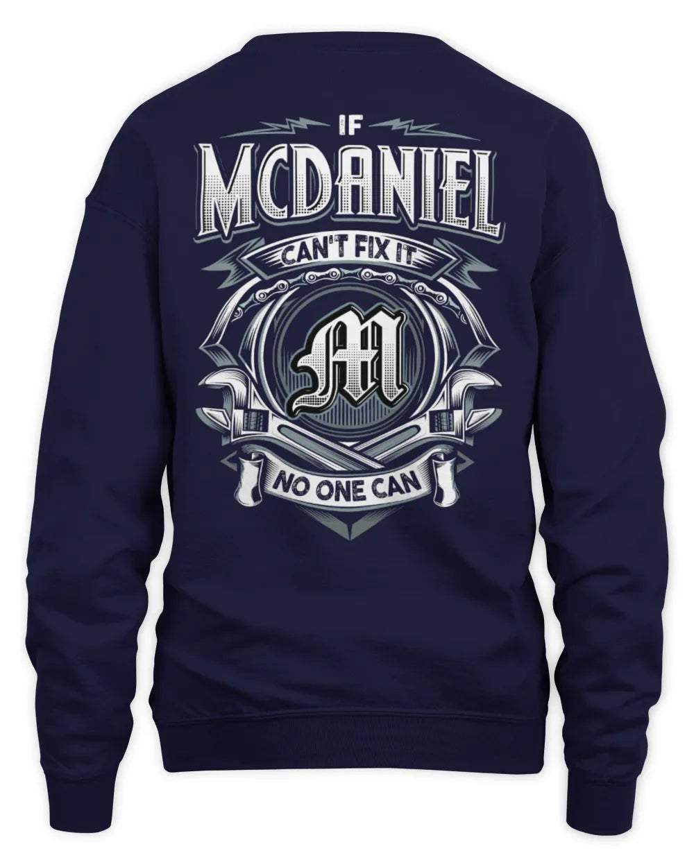 MCDANIEL AP81-K4-626 - Personalized Ahmed Quote Apparel “If Ahmed Can't Fix It, No One Can” - Unisex Sweatshirt - Navy