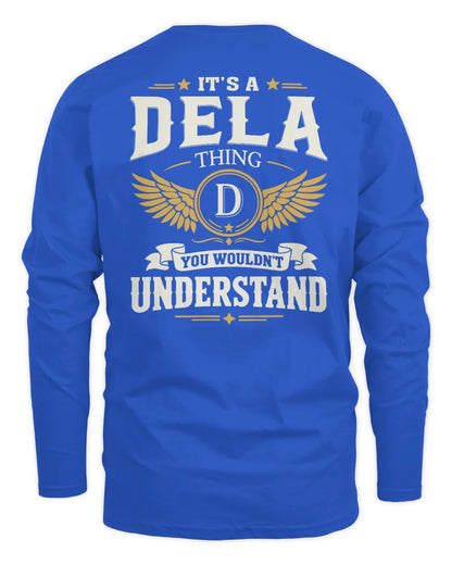 DELA KT06-M008 It’s a [NAME] Thing – You Wouldn’t Understand | Personalized Vintage T-Shirt - Men's Long Sleeved T-Shirt - Royal