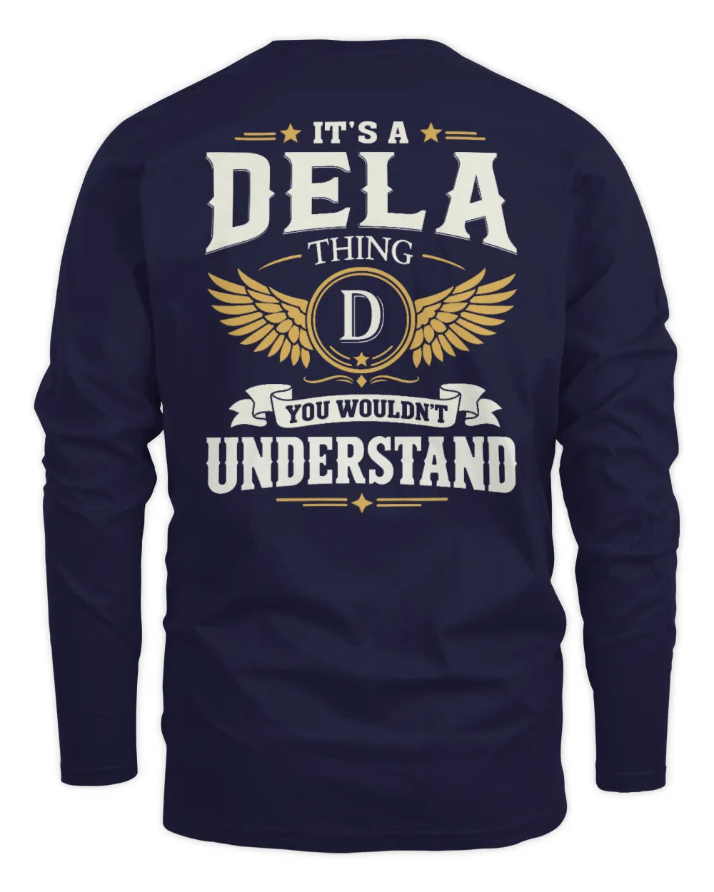 DELA KT06-M008 It’s a [NAME] Thing – You Wouldn’t Understand | Personalized Vintage T-Shirt - Men's Long Sleeved T-Shirt - Navy