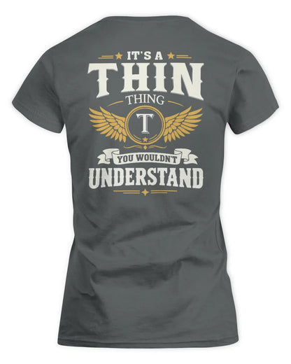 THIN KT06-M008 It’s a [NAME] Thing – You Wouldn’t Understand | Personalized Vintage T-Shirt - Women's Standard T-Shirt - Charcoal