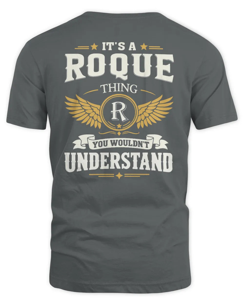 ROQUE KT06-M008 It’s a [NAME] Thing – You Wouldn’t Understand | Personalized Vintage T-Shirt - Unisex Standard T-Shirt - Charcoal