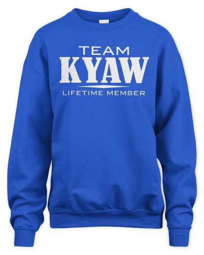 KYAW BL62-K4-128 - Personalized “Team NAME Lifetime Member” - Unisex Sweatshirt - Royal