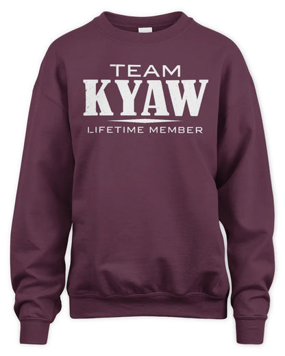 KYAW BL62-K4-128 - Personalized “Team NAME Lifetime Member” - Unisex Sweatshirt - Maroon