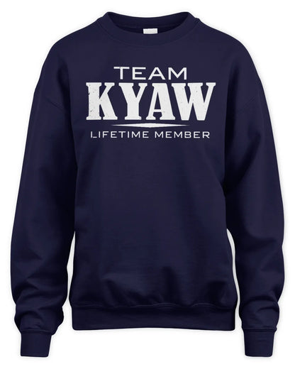KYAW BL62-K4-128 - Personalized “Team NAME Lifetime Member” - Unisex Sweatshirt - Navy