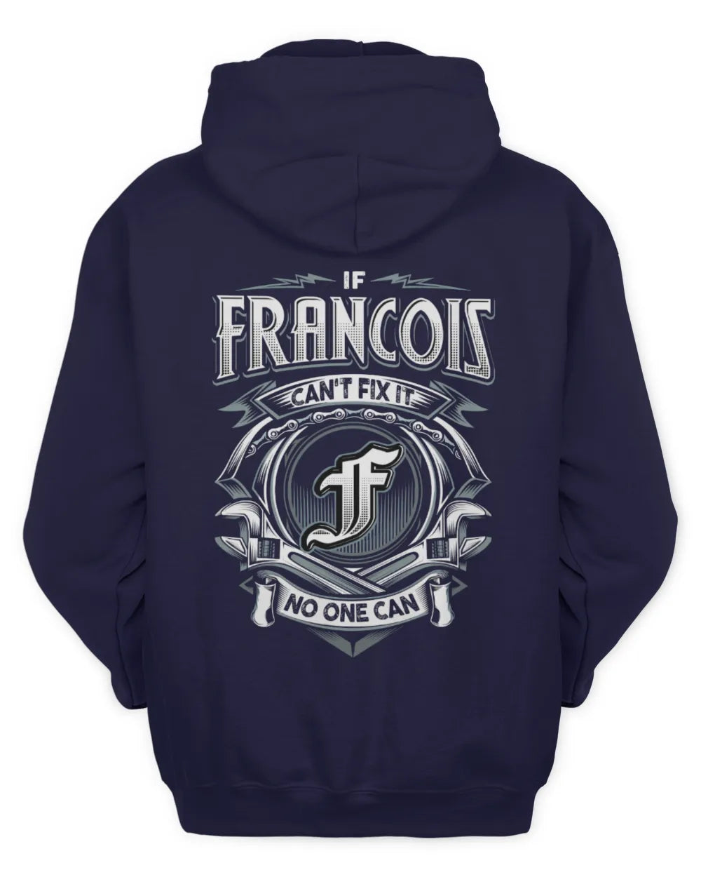 FRANCOIS AP81-K4-626 - Personalized Ahmed Quote Apparel “If Ahmed Can't Fix It, No One Can” - Unisex Hoodie - Navy