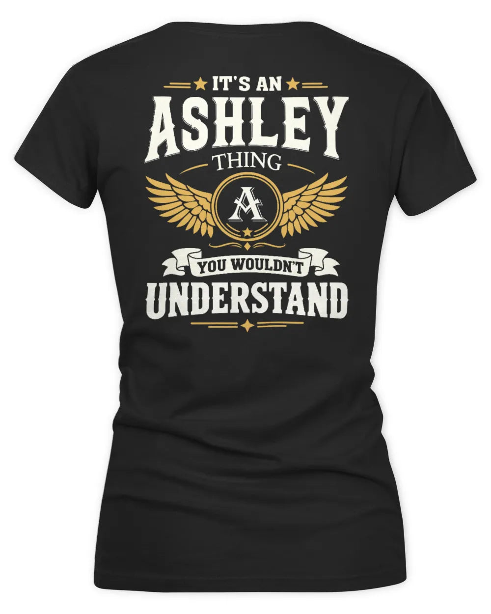 ASHLEY KT06-M008 It’s a [NAME] Thing – You Wouldn’t Understand | Personalized Vintage T-Shirt - Women's V-Neck T-Shirt - Black