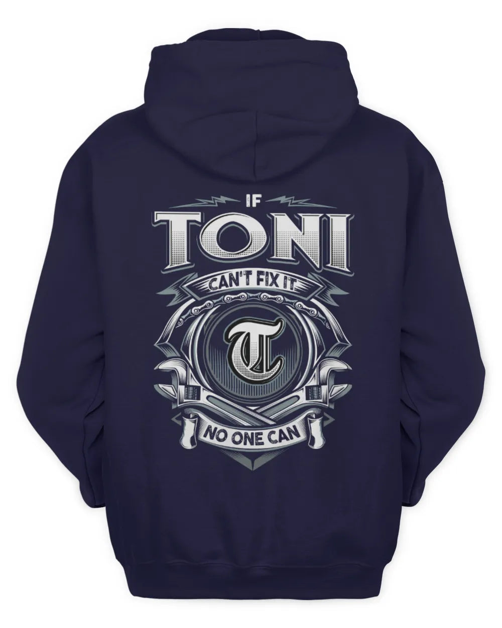 TONI AP81-K4-626 - Personalized Ahmed Quote Apparel “If Ahmed Can't Fix It, No One Can” - Unisex Hoodie - Navy