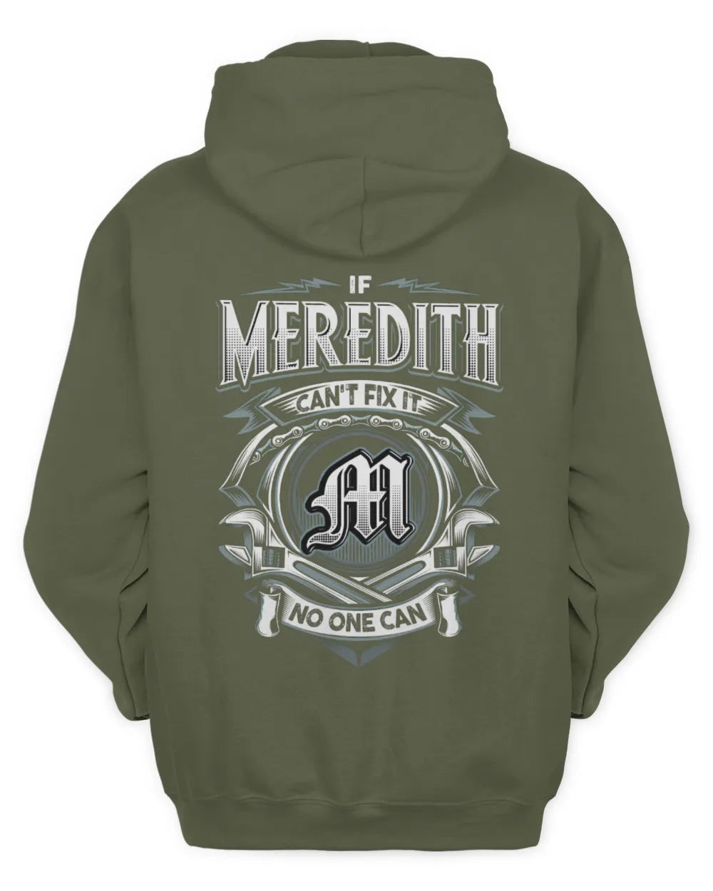 MEREDITH AP81-K4-626 - Personalized Ahmed Quote Apparel “If Ahmed Can't Fix It, No One Can” - Unisex Hoodie - Military Green