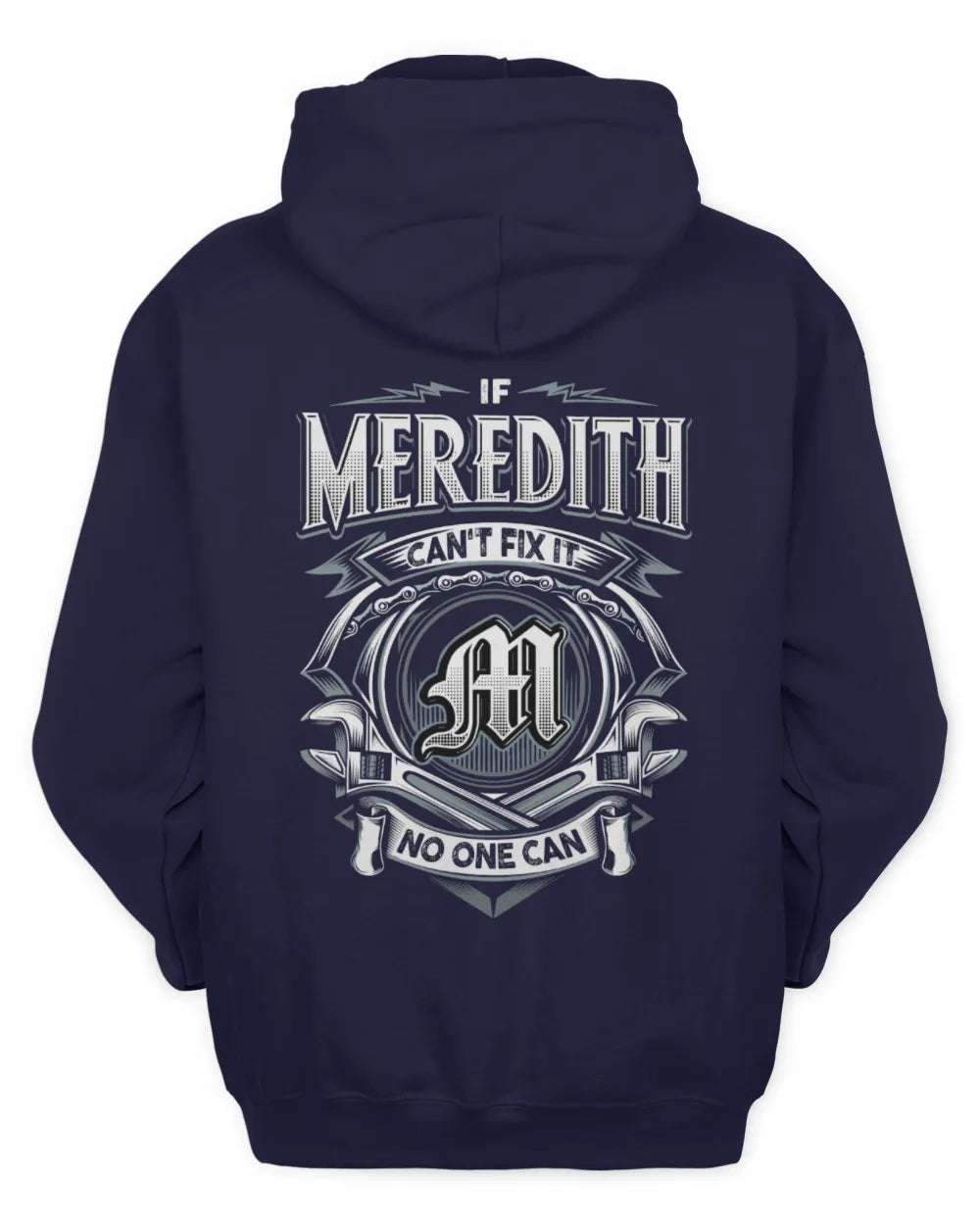 MEREDITH AP81-K4-626 - Personalized Ahmed Quote Apparel “If Ahmed Can't Fix It, No One Can” - Unisex Hoodie - Navy