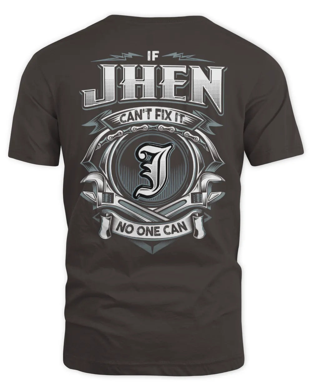JHEN AP81-K4-626 - Personalized Ahmed Quote Apparel “If Ahmed Can't Fix It, No One Can” - Unisex Standard T-Shirt - Dark Chocolate