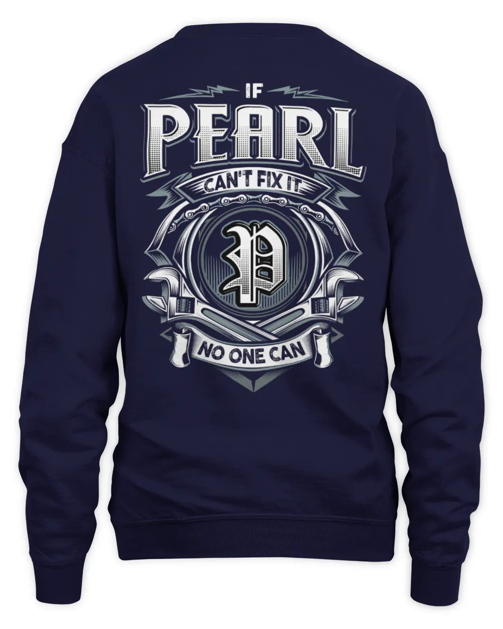 PEARL AP81-K4-626 - Personalized Ahmed Quote Apparel “If Ahmed Can't Fix It, No One Can” - Unisex Sweatshirt - Navy