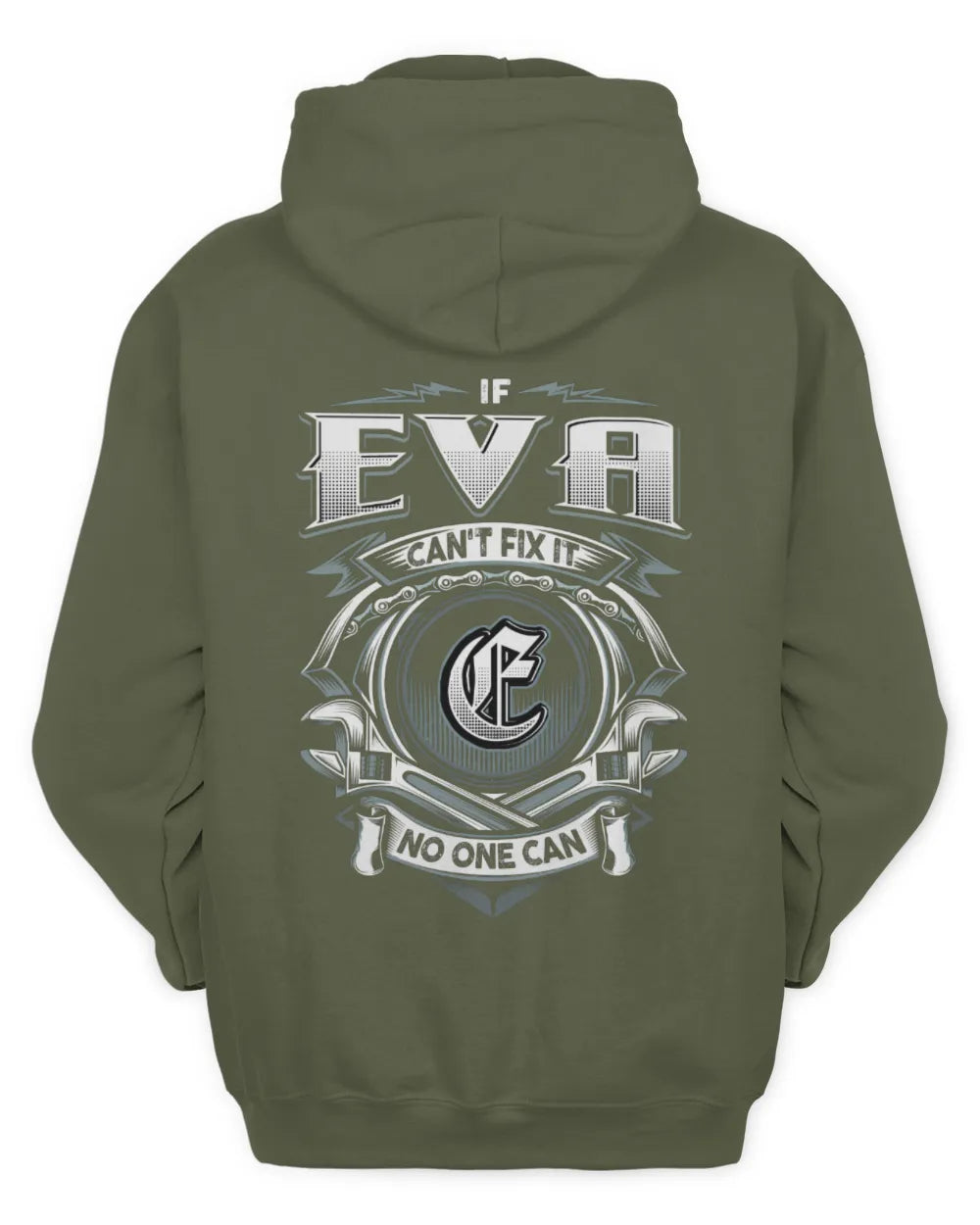 EVA AP81-K4-626 - Personalized Ahmed Quote Apparel “If Ahmed Can't Fix It, No One Can” - Unisex Hoodie - Military Green