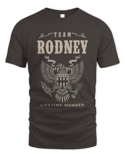 RODNEY TP06-K82 – Personalized Classic Style Apparel “Team NAME Lifetime Member” - Unisex Standard T-Shirt - Dark Chocolate