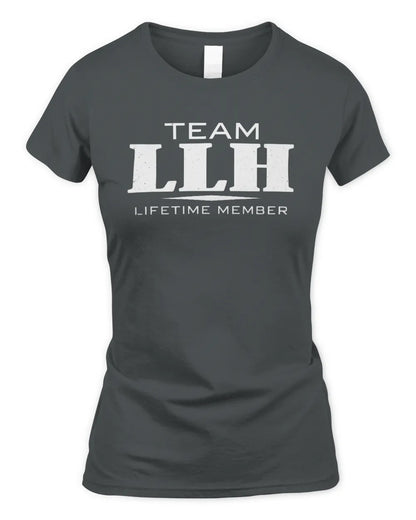 LLH BL62-K4-128 - Personalized “Team NAME Lifetime Member” - Women's Standard T-Shirt - Charcoal