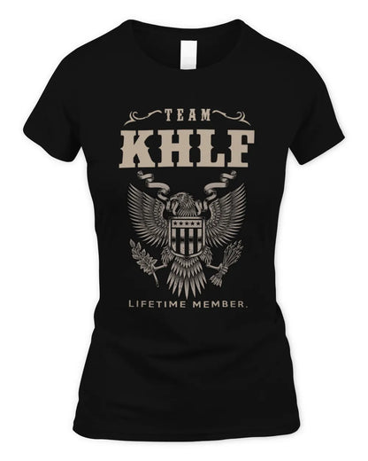 KHLF TP06-K82 – Personalized Classic Style Apparel “Team NAME Lifetime Member” - Women's Standard T-Shirt - Black