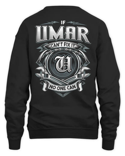 UMAR AP81-K4-626 - Personalized Ahmed Quote Apparel “If Ahmed Can't Fix It, No One Can” - Unisex Sweatshirt - Black