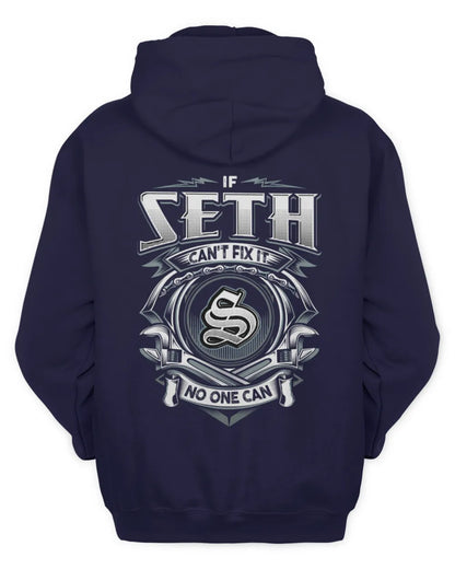 SETH AP81-K4-626 - Personalized Ahmed Quote Apparel “If Ahmed Can't Fix It, No One Can” - Unisex Hoodie - Navy